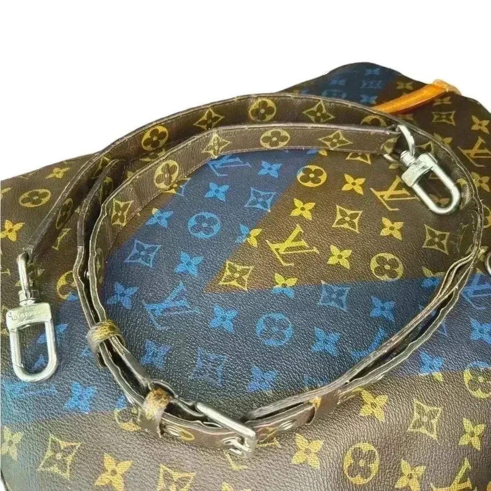 Louis Vuitton V Jour Blue Tote Crossbody Bag In Monogram Cambas.